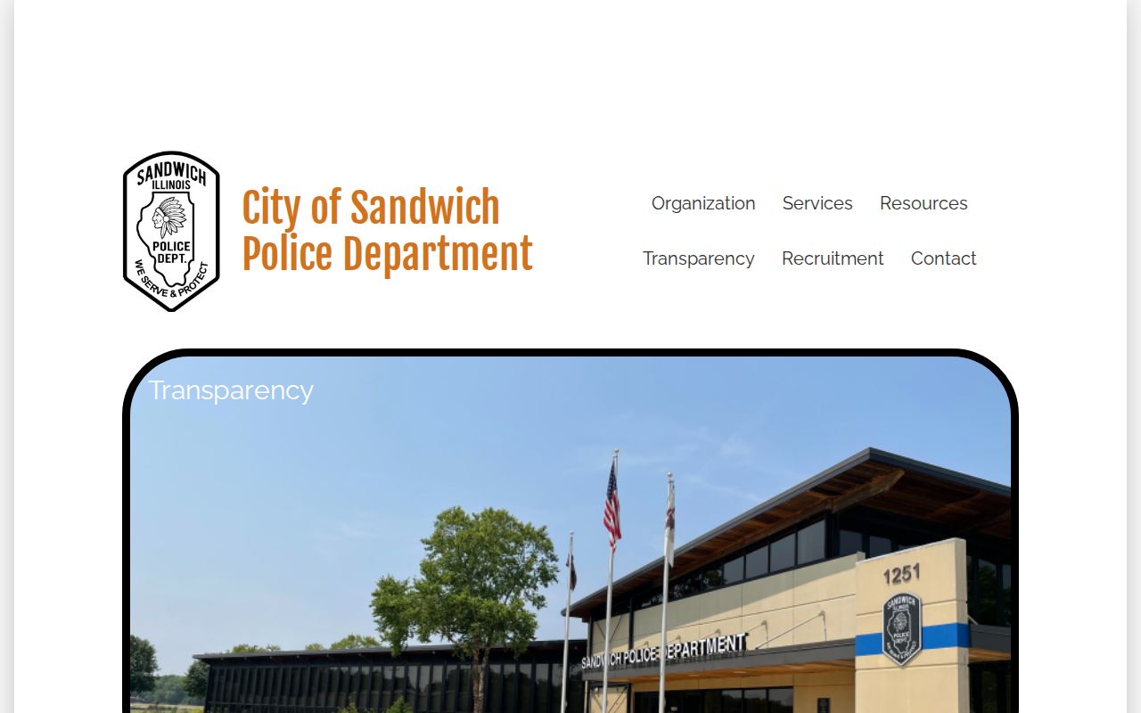 DeKalb County Sandwich Police transparency records request page